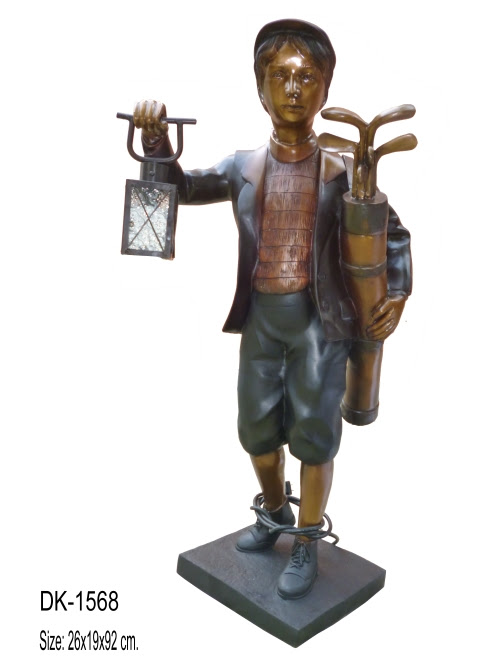 Bronze Caddy Holding Lamp 42" Bronze Caddy Holding Lamp 42"